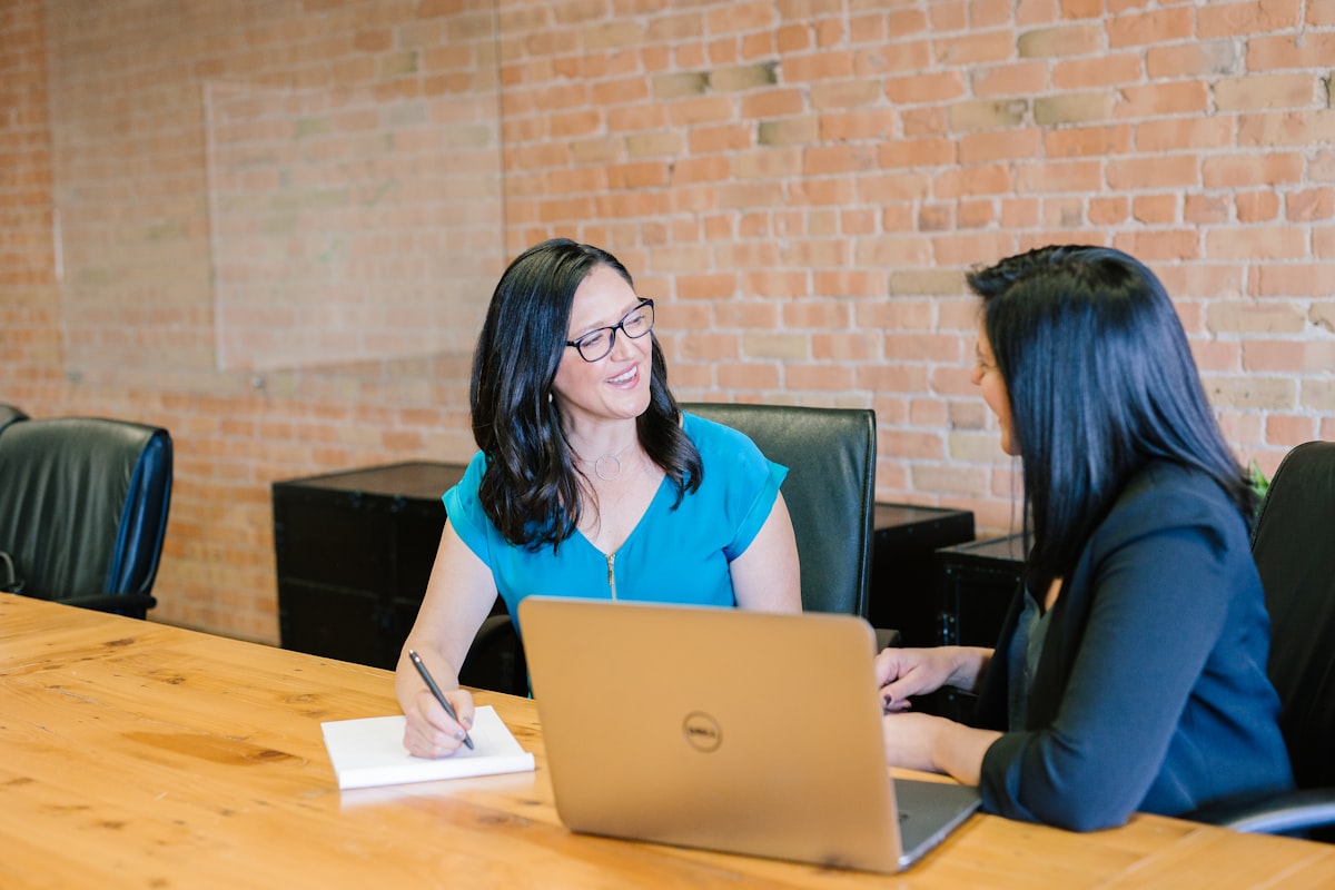 Business team reviewing accounting workflow